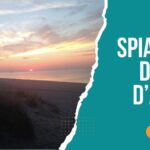 Tramonto sulla spiaggia di Cap d’Agde con testo “Spiaggia di Cap d’Agde – Cosa aspettarsi”